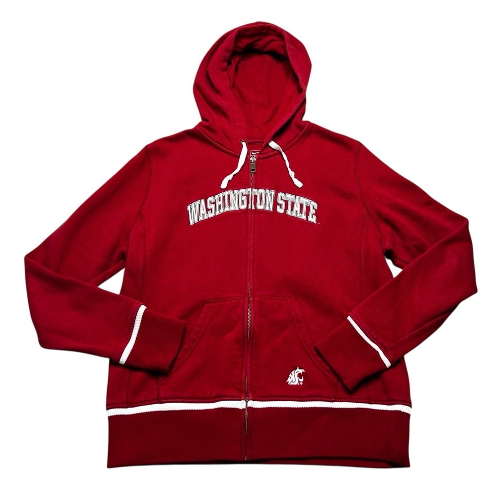 Nike Washington State Hoodie Kids L Red Full Zip WSU Cougars Sweatshirt